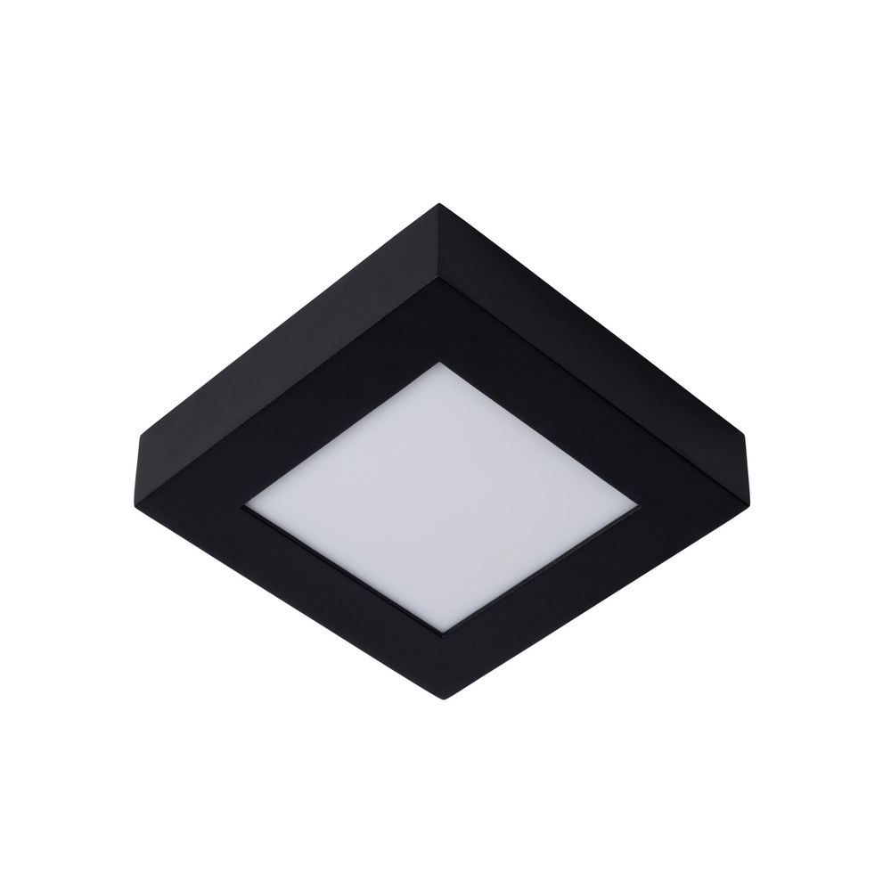 Lucide PlafonniereBrice-Led 16,8cm vierkant IP44 zwart - 28117/17/30